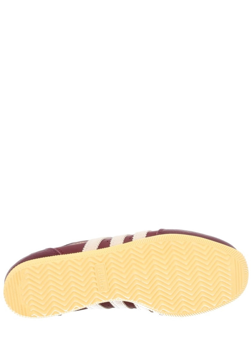 Adidas Originals Low-Profile Burgundy Leather Sneakers With Contrasting Sole