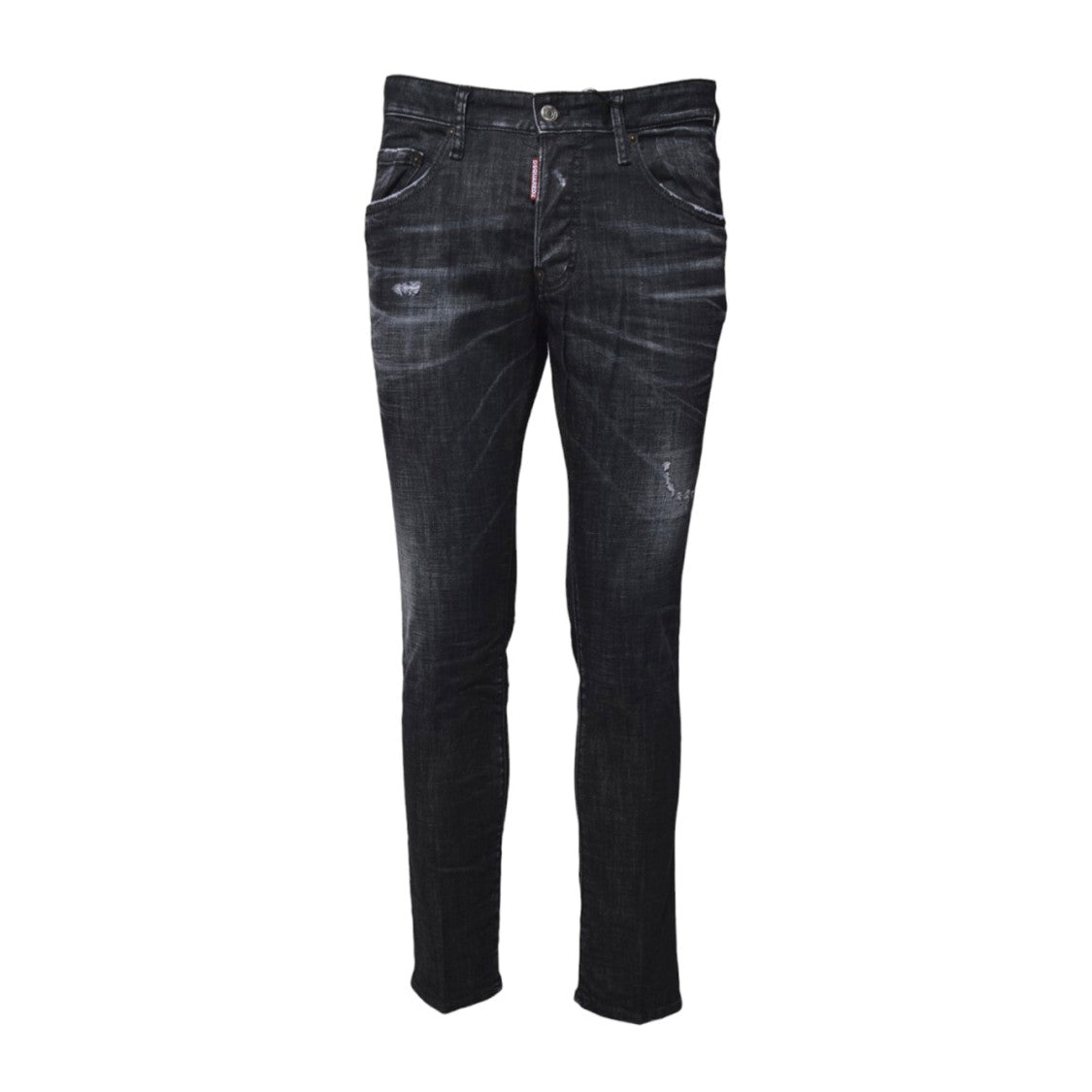 Dsquared2 Easy Wash Skater Jeans In Black Denim