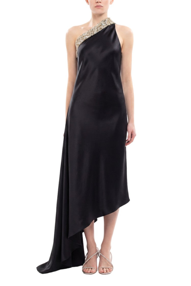 Saiid Kobeisy Asymmetrical One-Shoulder Embellished Dress
