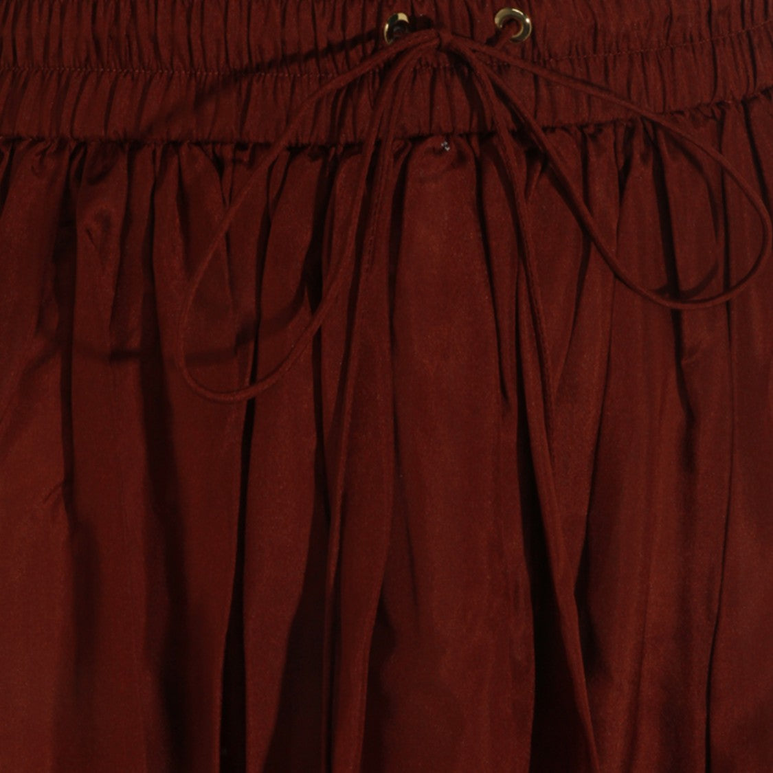 Zimmermann Flowing Brown Skirt With Ruffled Hem And Drawstring Waist