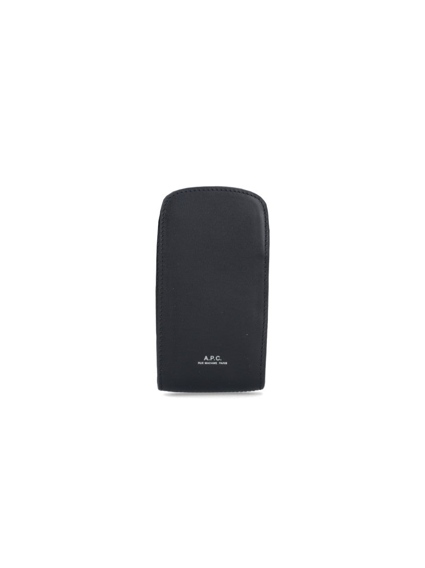 A.P.C. Black James Mini Matte Leather Bag