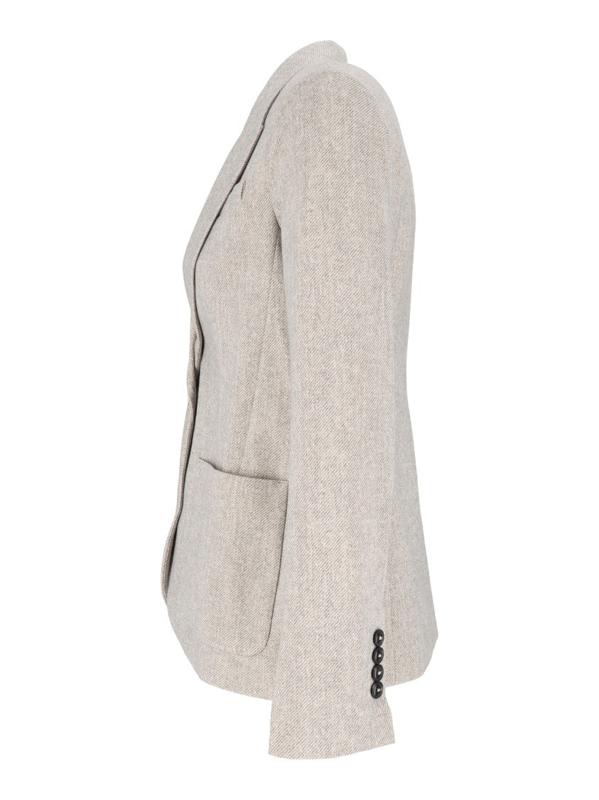 Circolo 1901 Textured Patch Pockets Regular-Fit Blazer