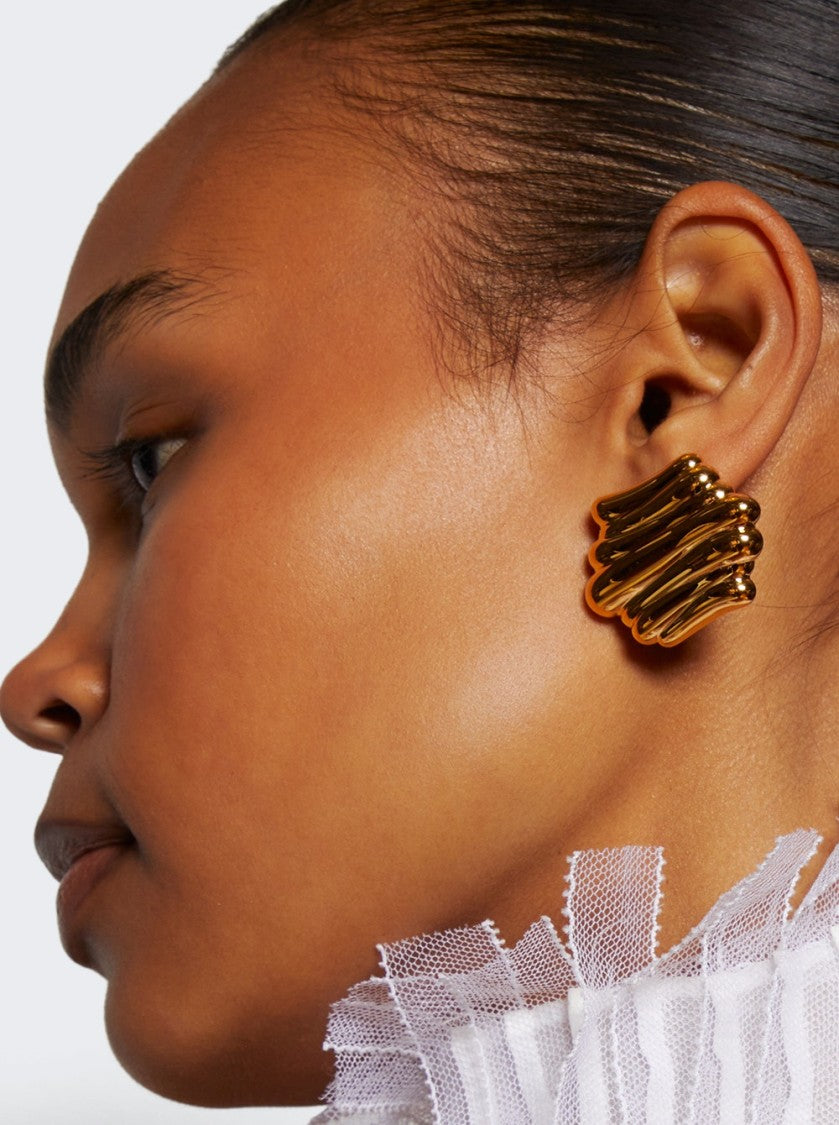 Khaite Crema Earrings Gold