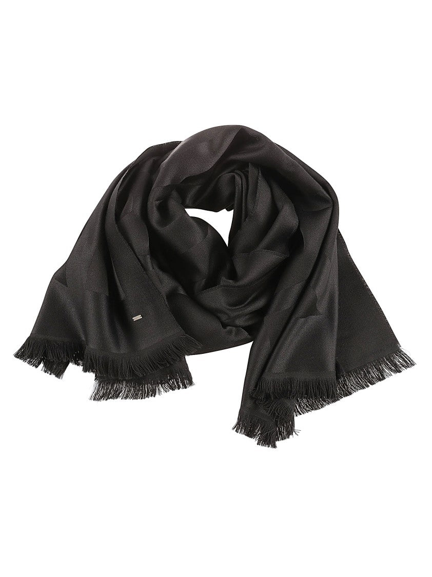 Saint Laurent 100% Wool Black Scarf