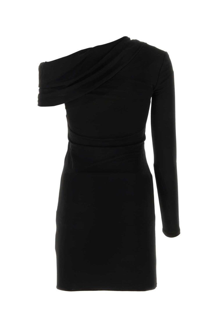 Saint Laurent Black Viscose Mini Dress