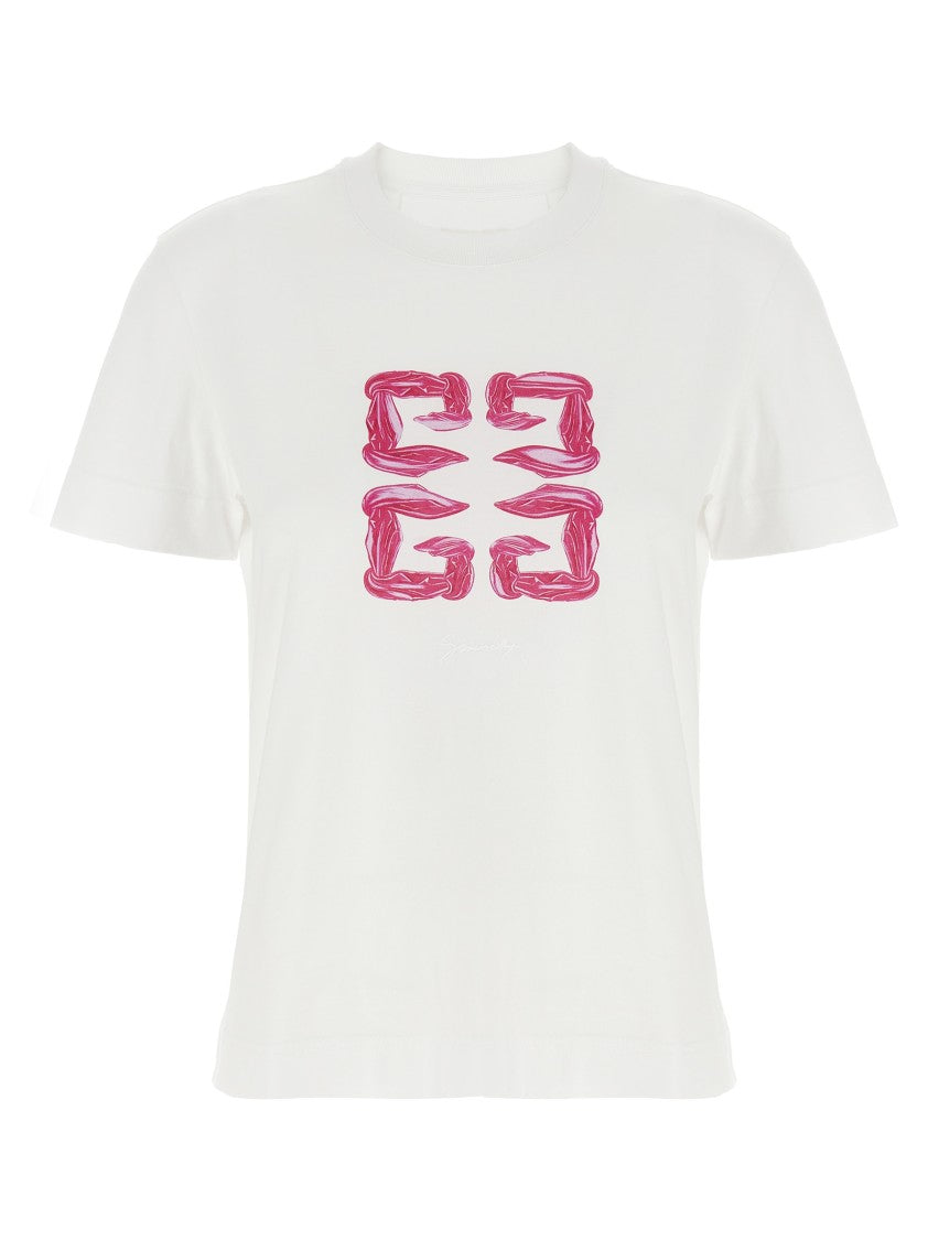 Givenchy Cotton Crewneck T-Shirt With Tone-On-Tone Embroidery