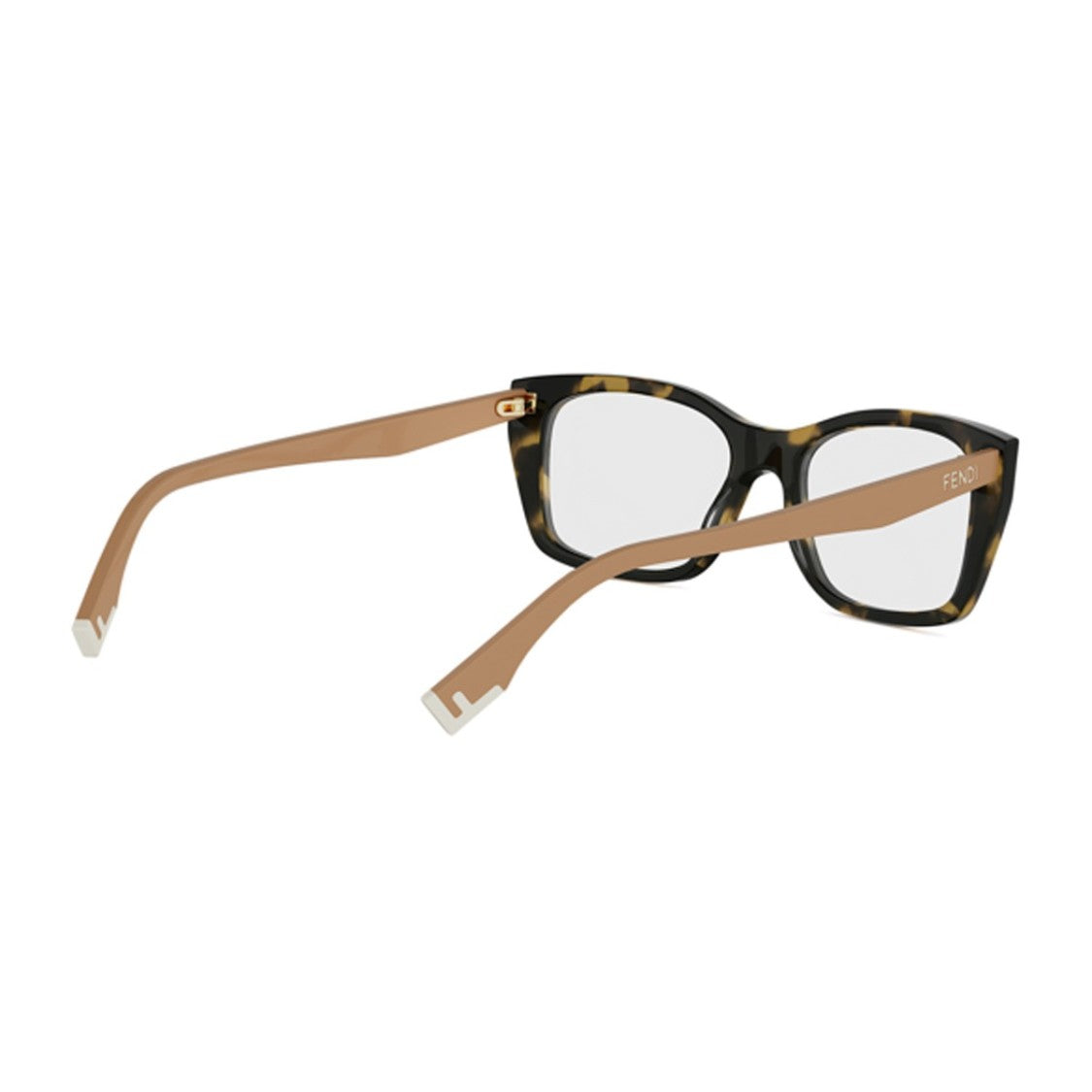 Fendi Havana Way Acetate Rectangular Sunglasses