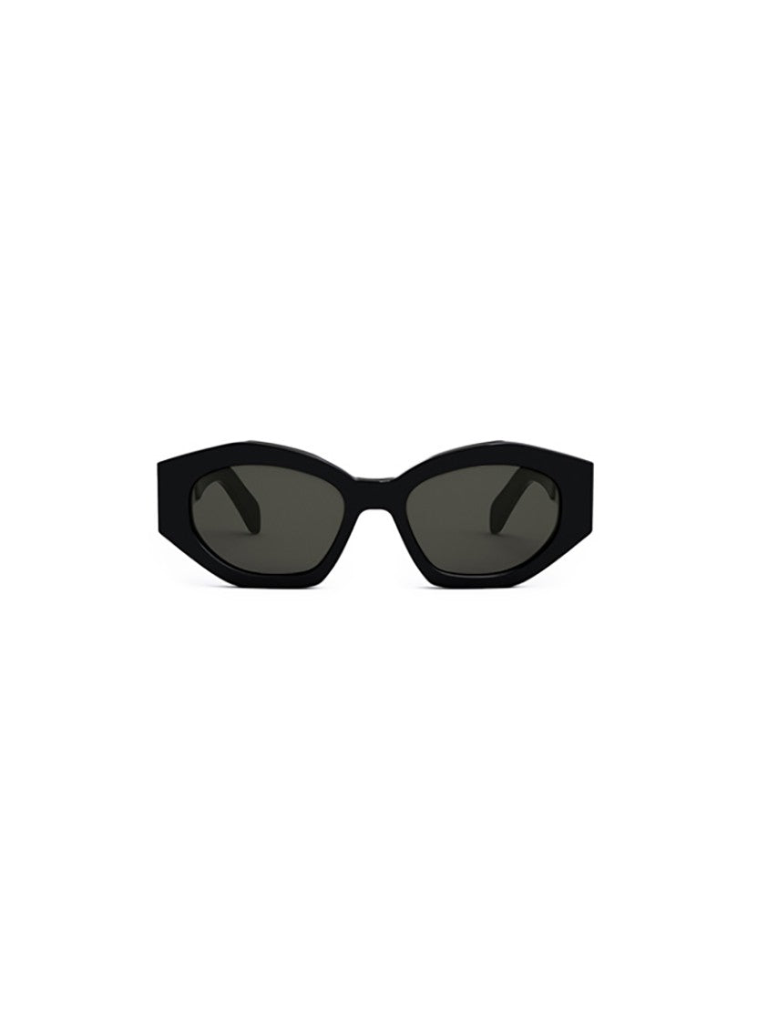 Celine Hexagonal Black Sunglasses With Angular Design