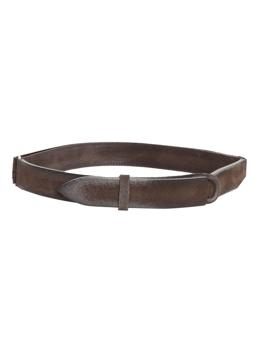 Claudio Orciani Suede Leather Belt With Design