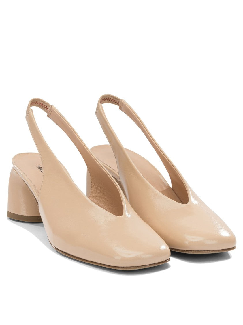 Halmanera Slingback Heeled Pumps With Glossy Finish