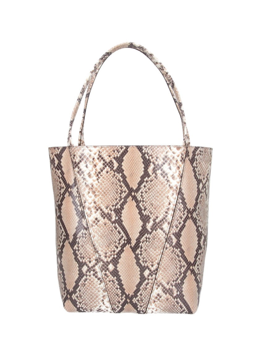 Chloé Structured Snakeskin Pattern Tote Bag