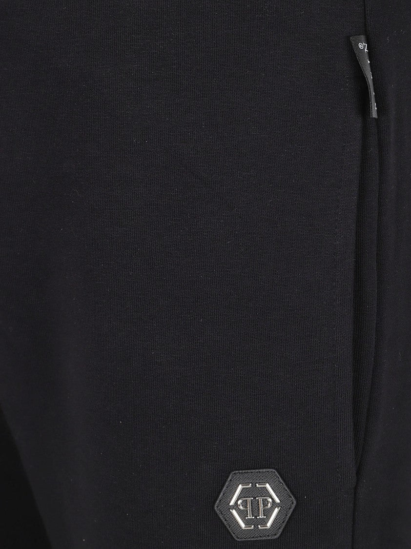 Philipp Plein Tapered Black Jersey Trousers