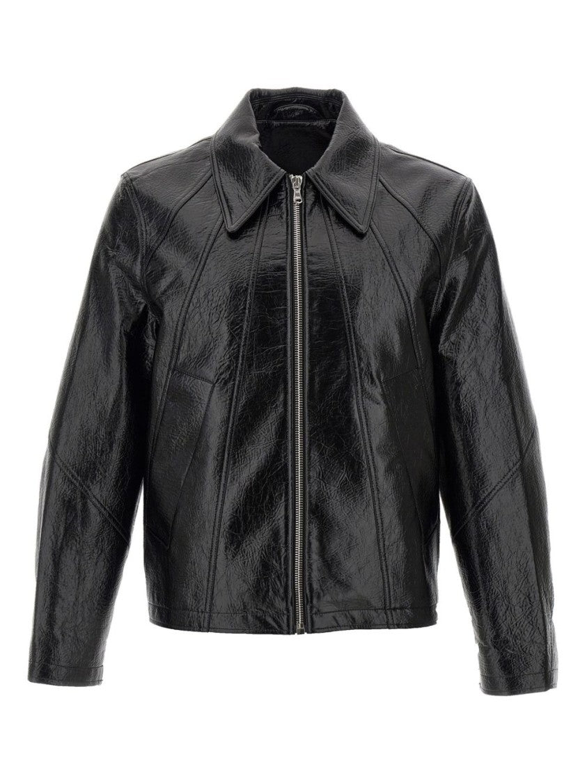 Séfr Textured Black Duke Jacket With Structured Silhouette
