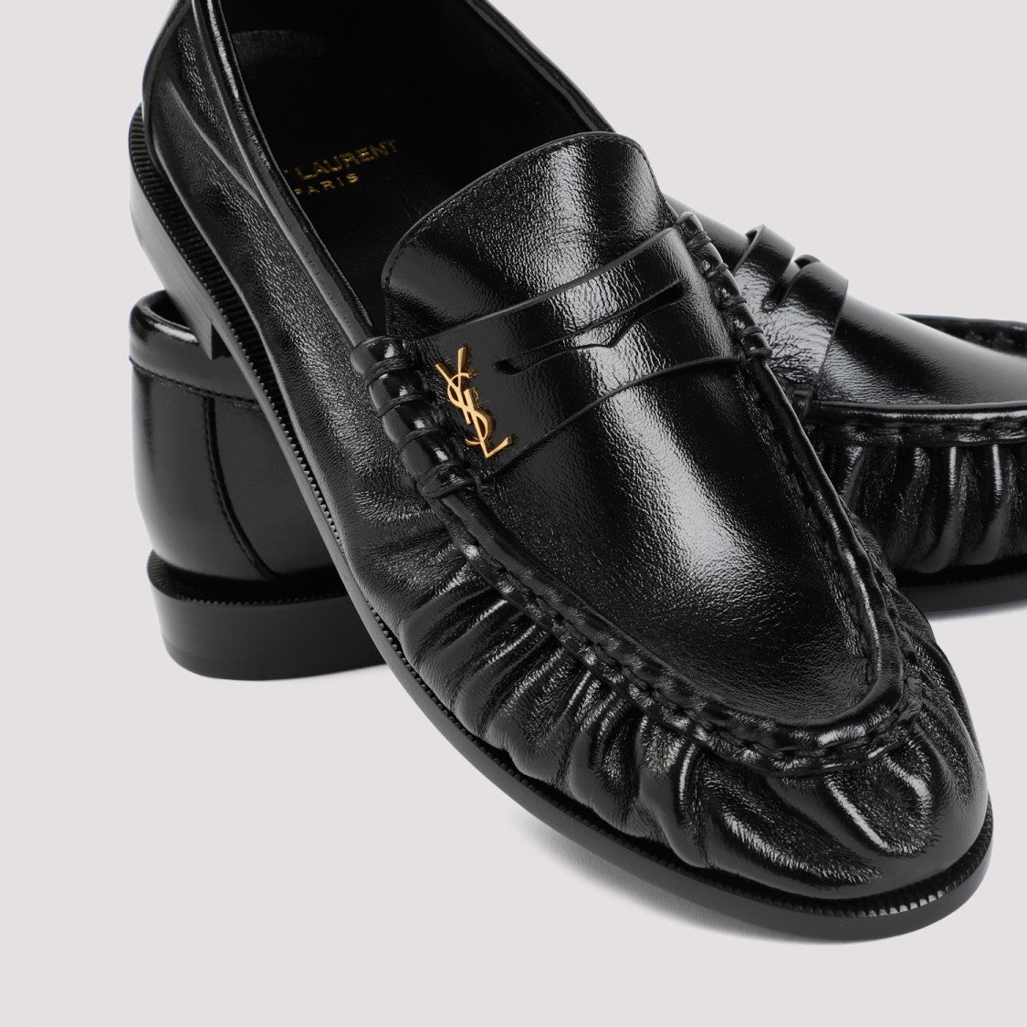 Saint Laurent Black Lamb Leather Le Loafers