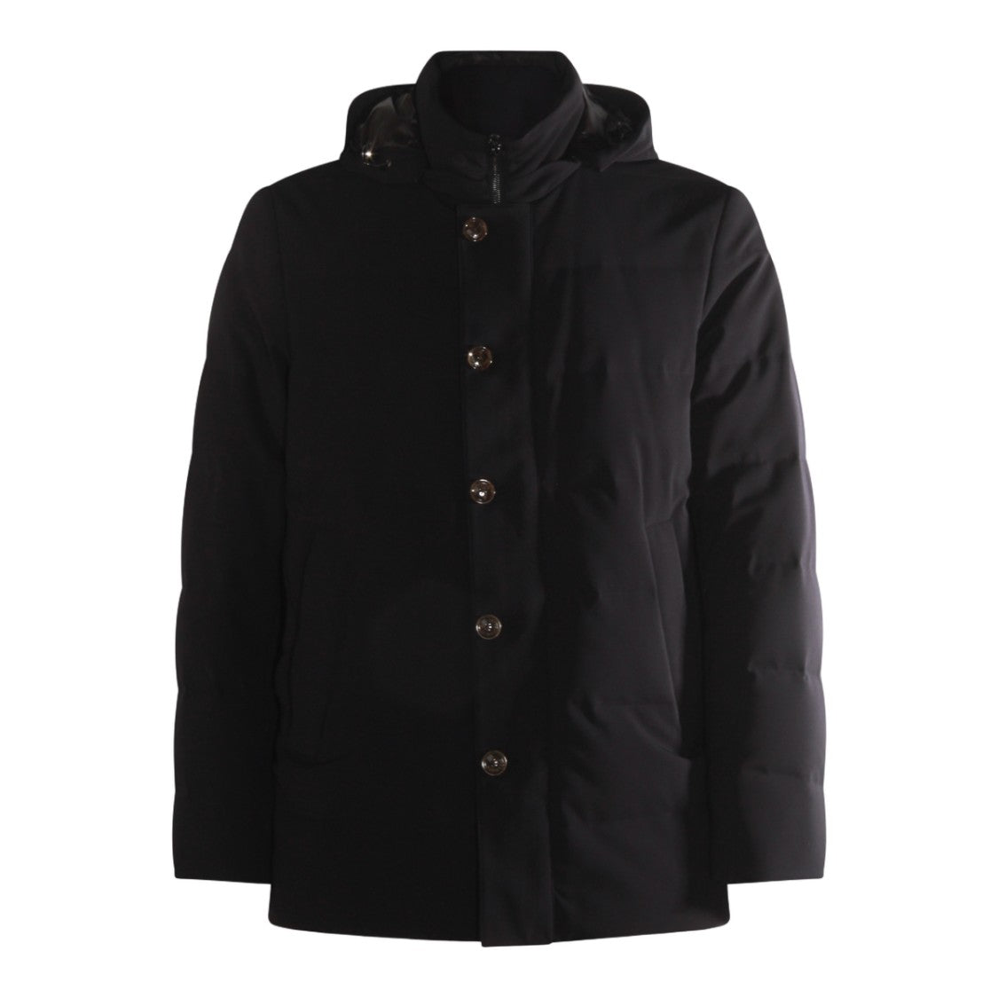 Montecore Quilted Blue Coat With High Collar
