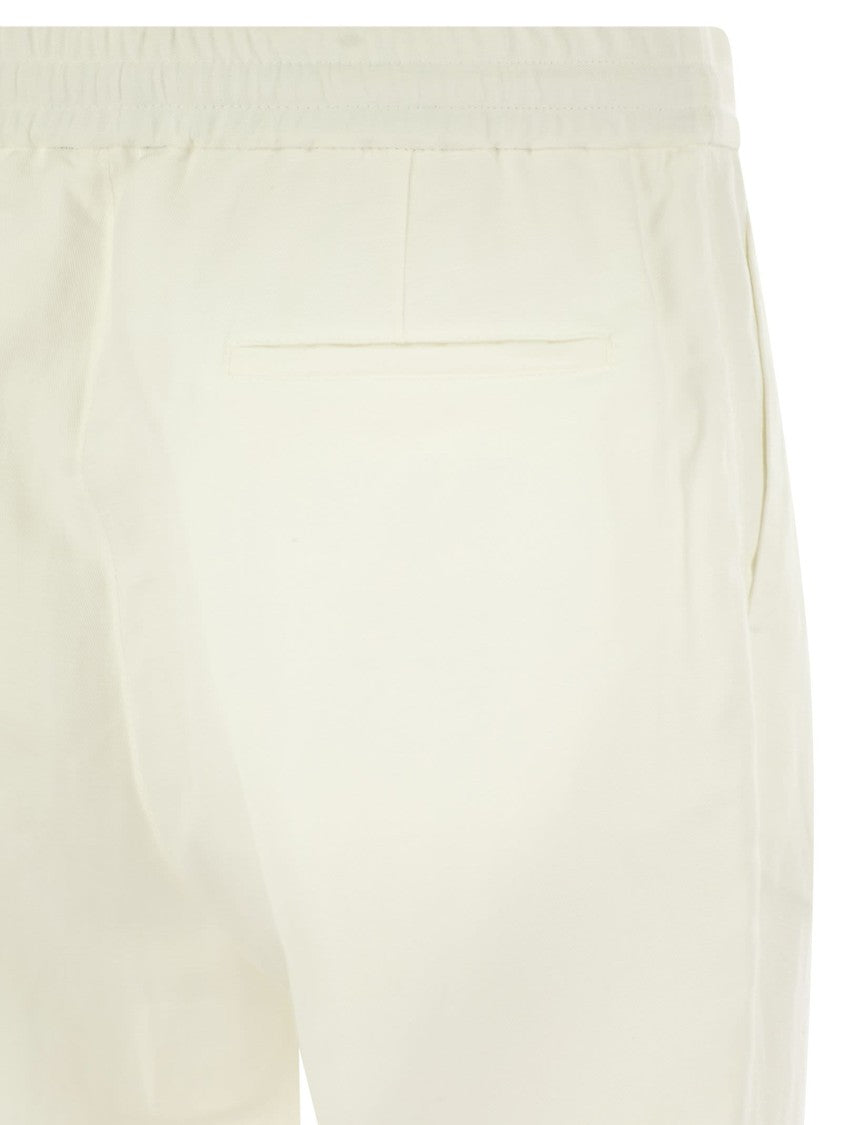 Brunello Cucinelli Leisure Fit Trousers In Linen