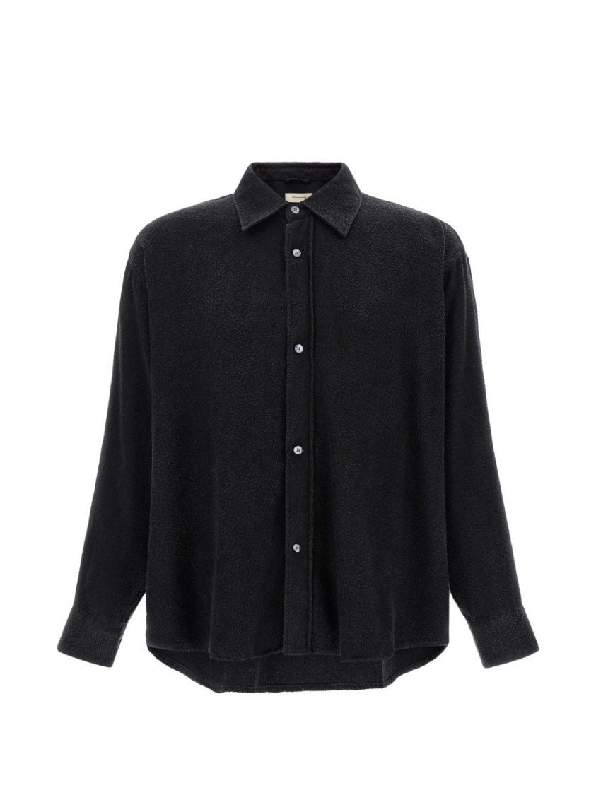 Mfpen Relaxed Fit Textured Fleece Casual Shirt