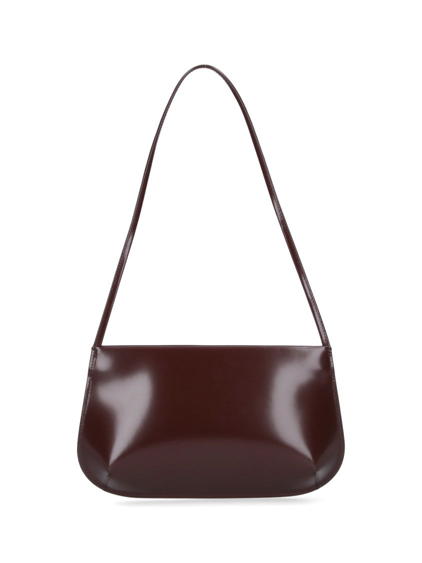 Fane Brown Patent Leather Bra Shoulder Bag