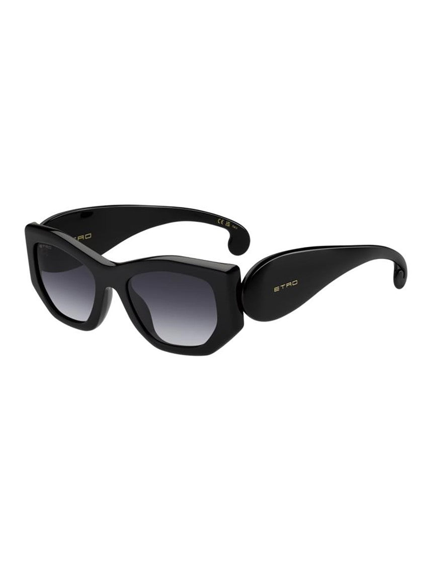 Etro Oversized Gradient Black Acetate Sunglasses