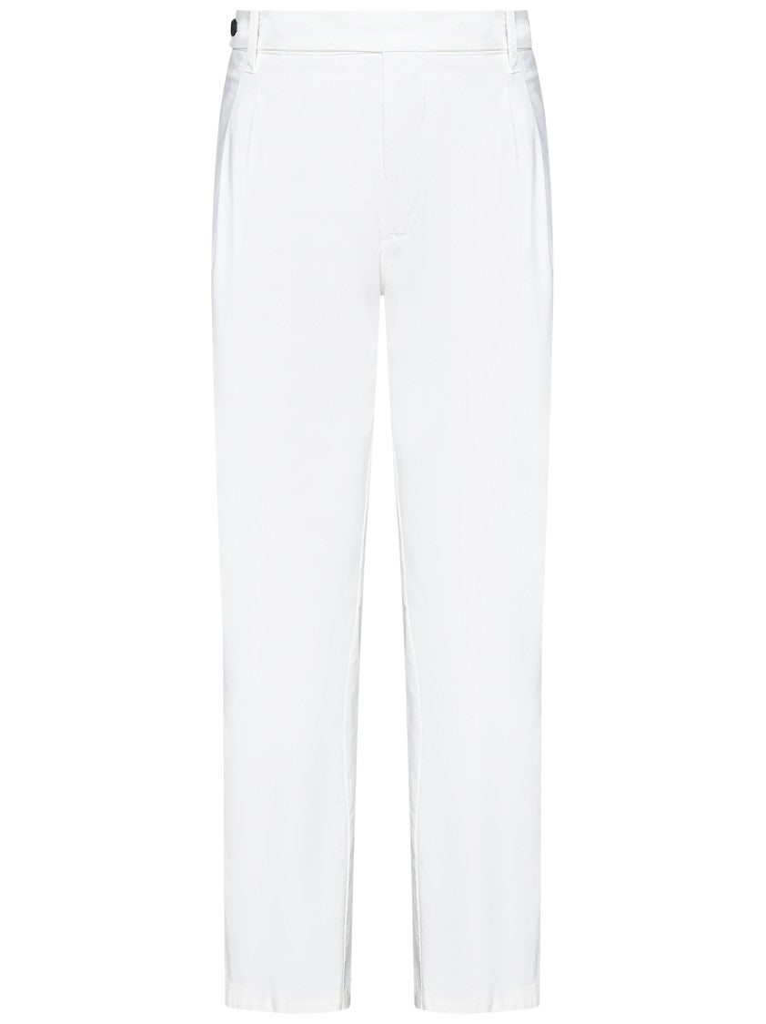 Franzese Collection Double-Pleat Egyptian Mako Cotton Blend Trousers