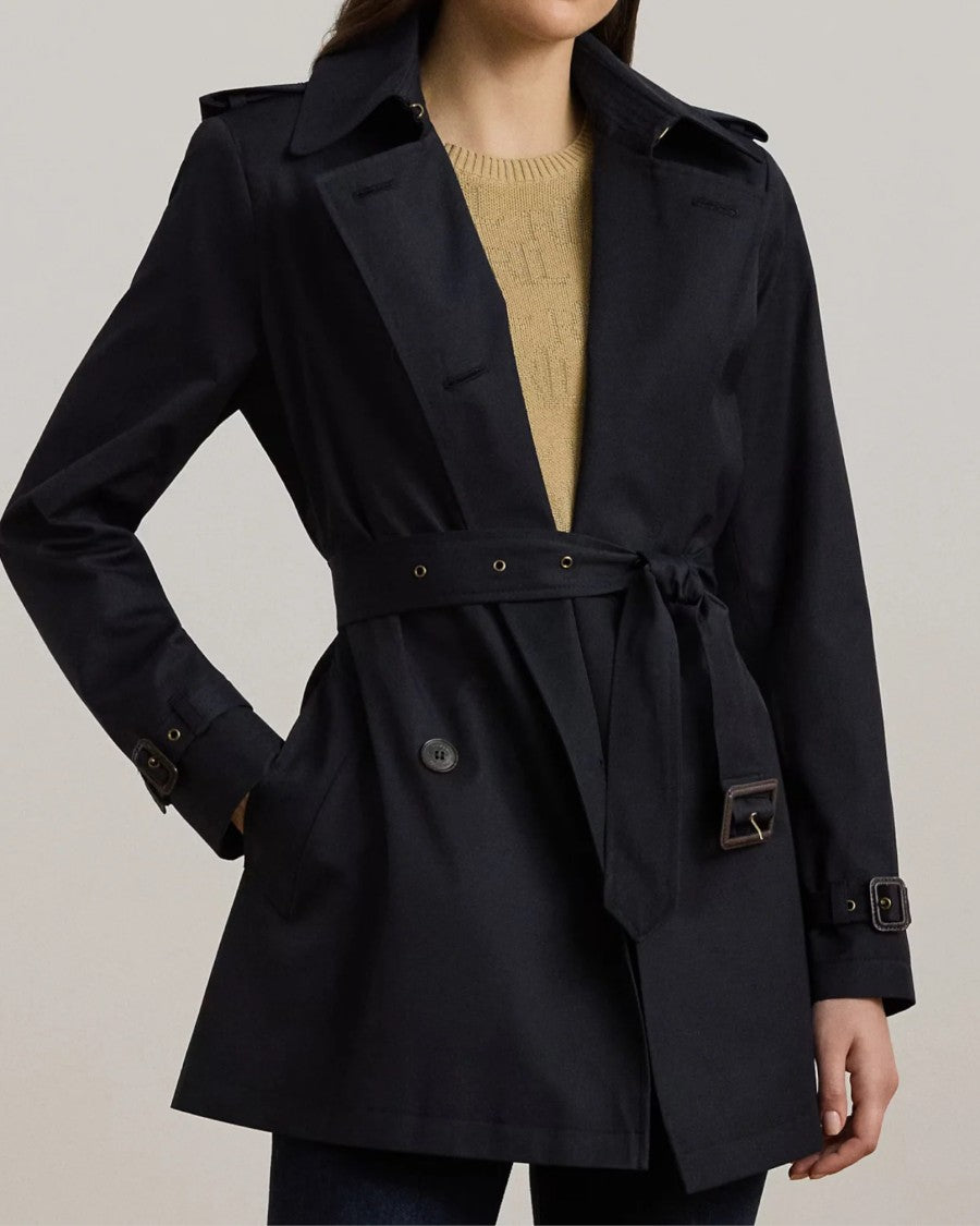 Lauren Ralph Lauren Tailored Double-Breasted Trench Coat With Belted Waist
