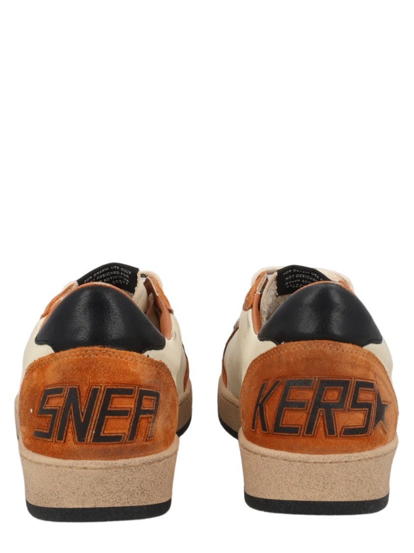 Golden Goose Ball Star Vintage-Effect Leather Sneakers
