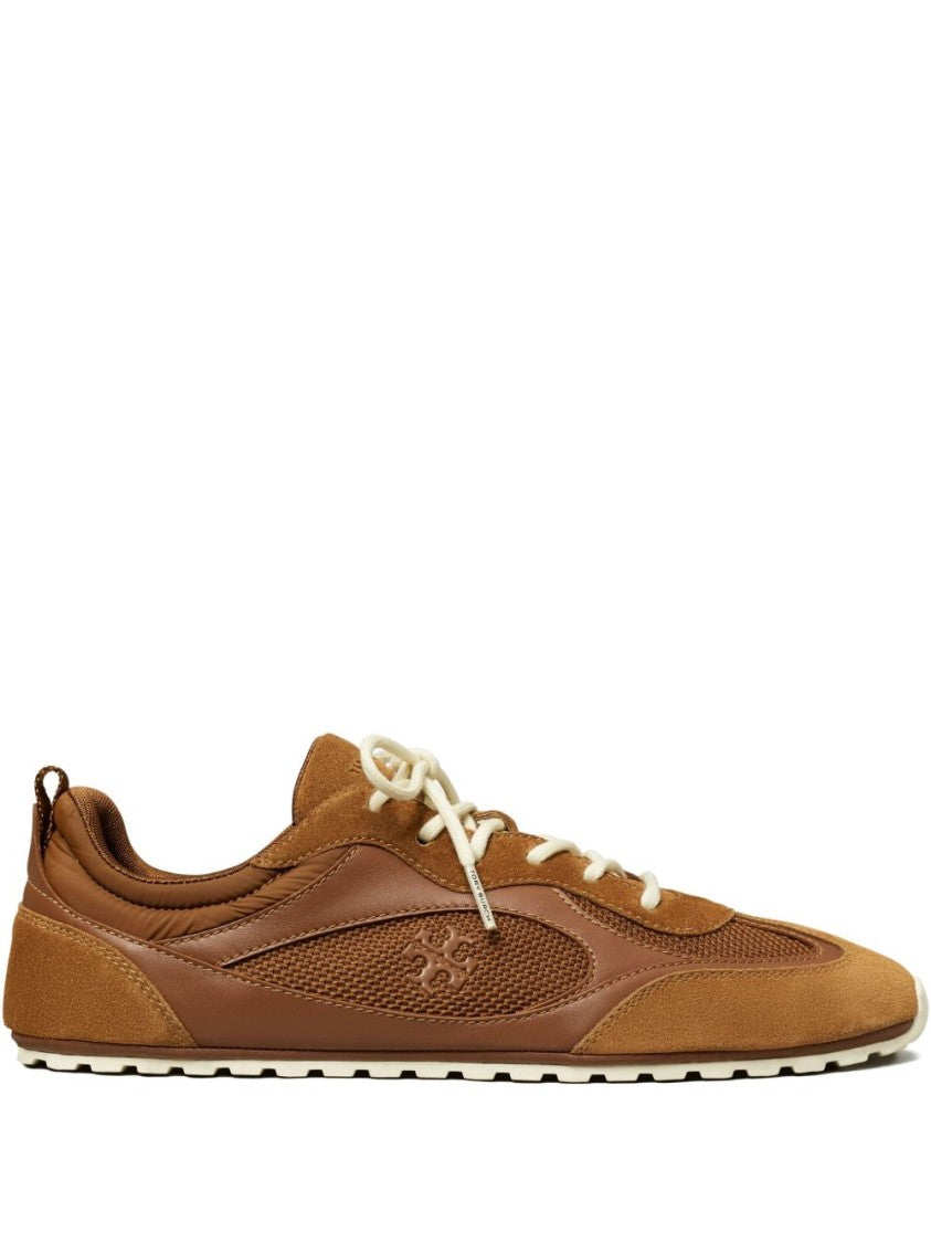Tory Burch Brown Cognac Suede/Mesh Sneakers
