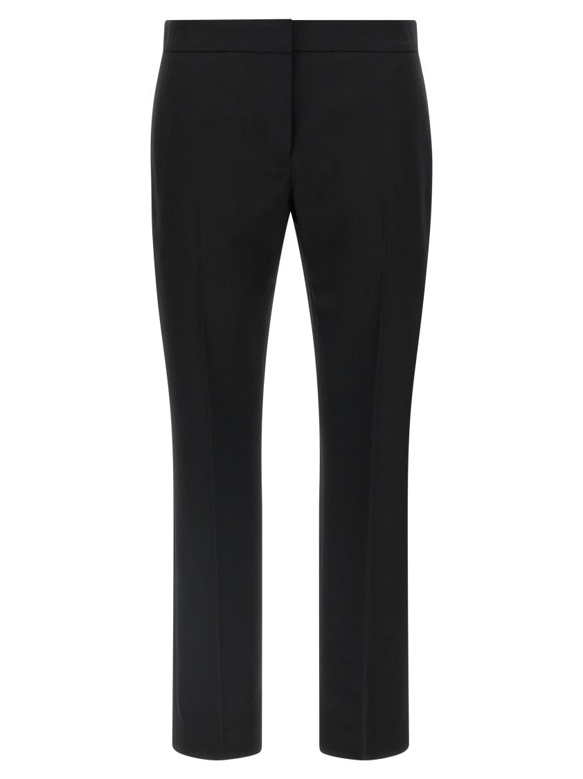 Mcqueen Grain De Poudre Cigarette Pants With Tailored Silhouette
