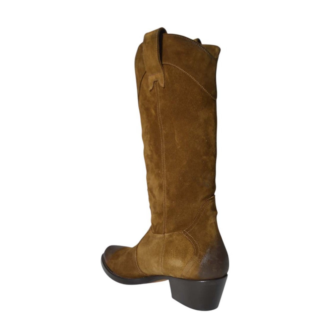 Paola D'arcano Brown Suede Arizona Cowboy Boots