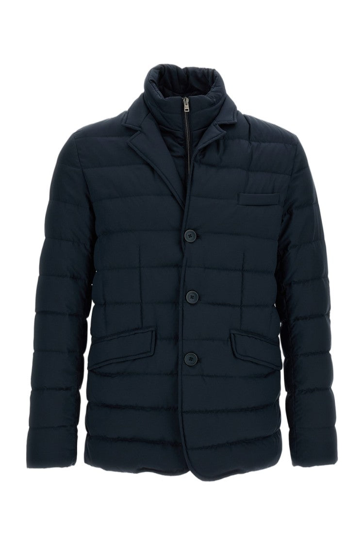 Herno Blue Arendelle Technical Fabric Quilted Jacket