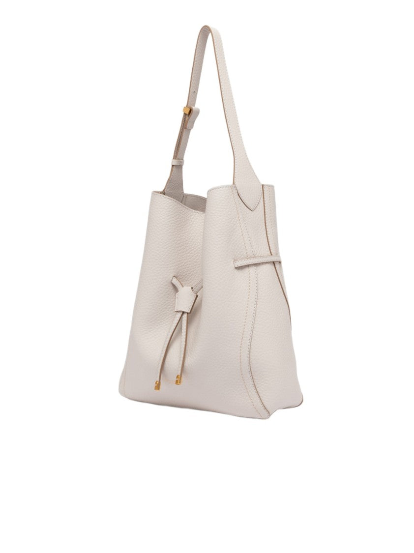 Gianni Chiarini Soft Silhouette Pebbled Leather Bag With Contrast Stitching