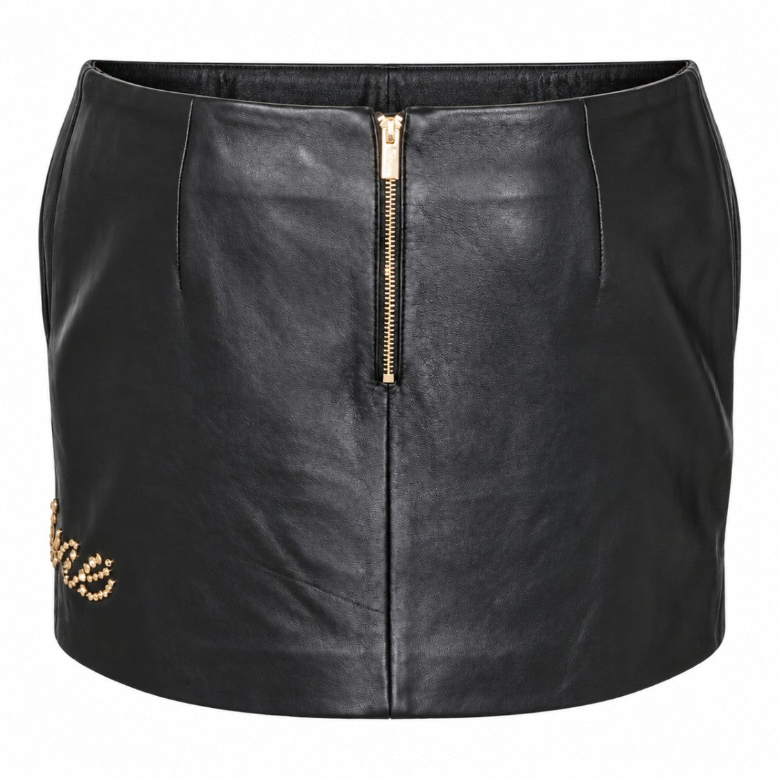 Blumarine Gold Studded Embellished Mini Skirt