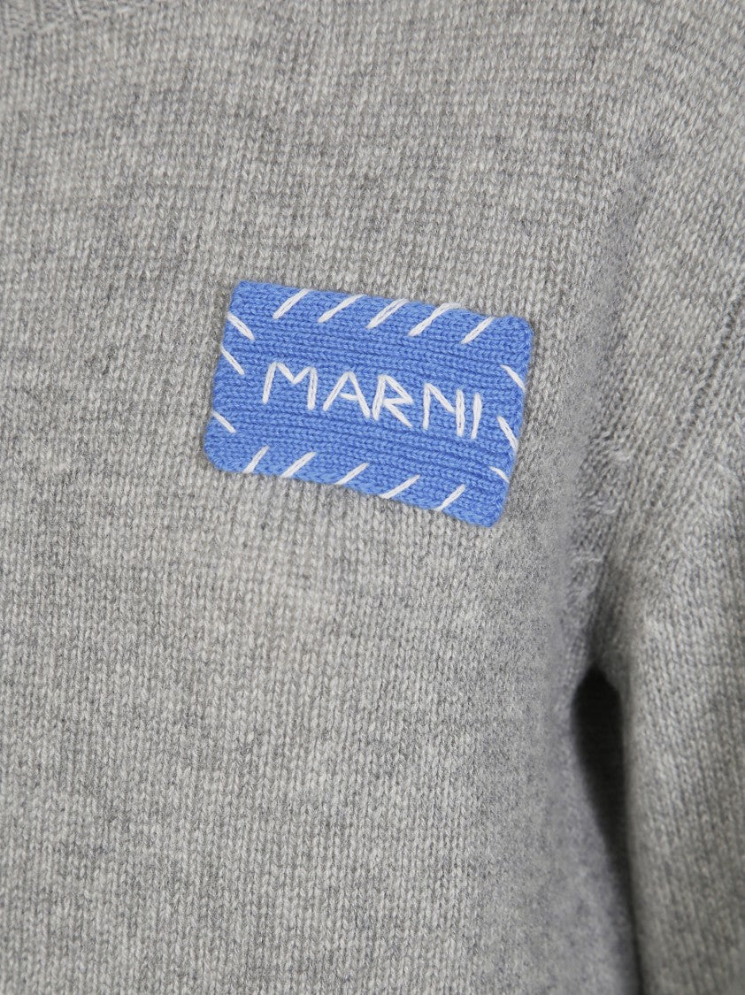 Marni Grey Sweater With Voluminous Sleeves