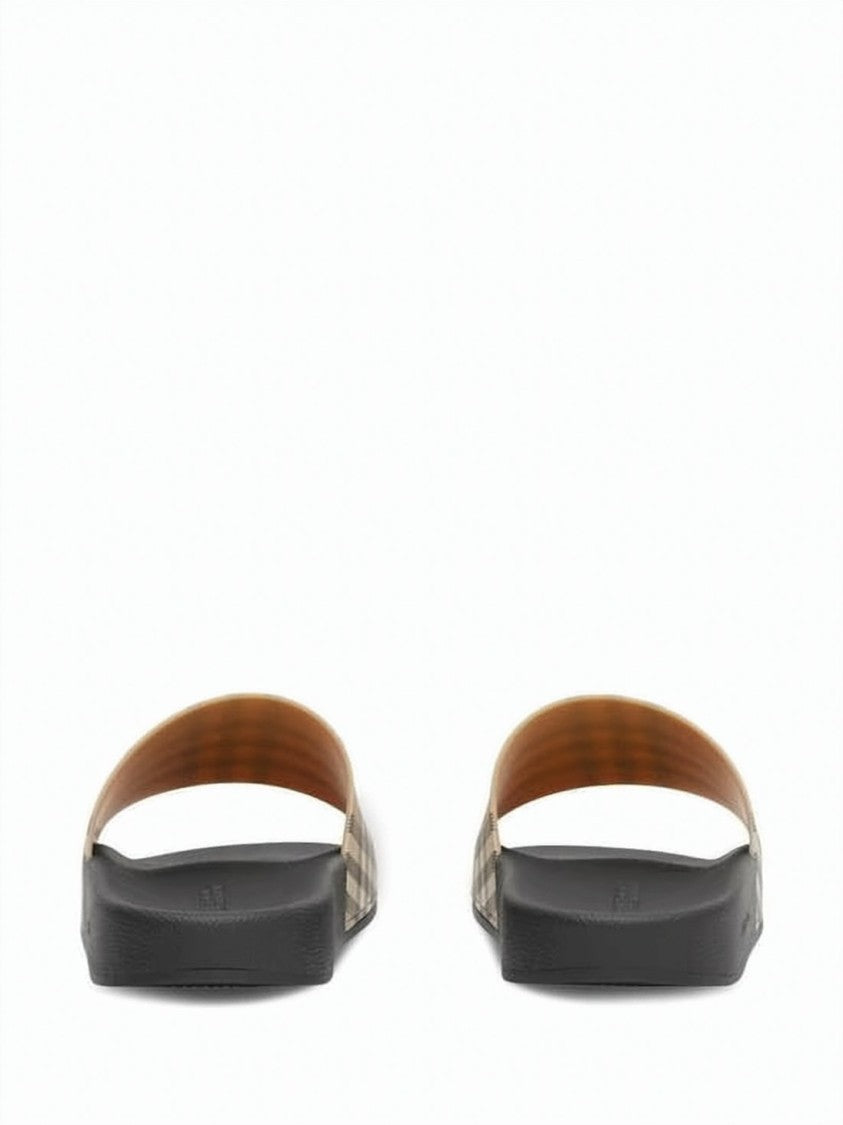 Burberry Burberry Check Pattern Furley Slide Sandals