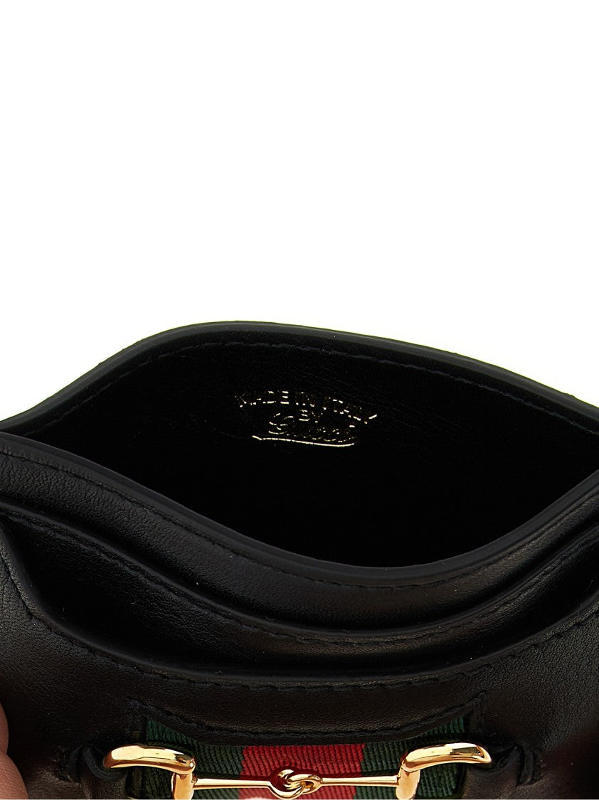 Gucci 'Web Horsebit ' Card Holder