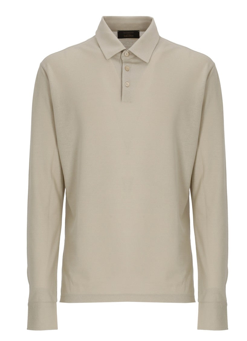Zanone Beige Two Buttons Polo Shirt