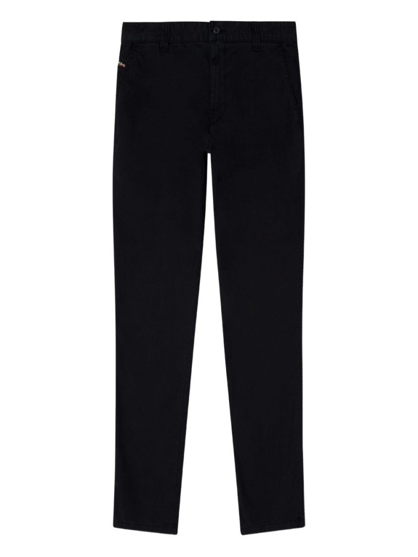 Diesel Sleek Black Trousers With Utility Pocket