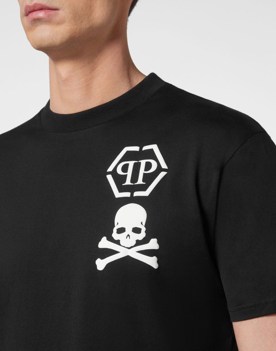 Philipp Plein Black Skull & Bones Graphic Short-Sleeve Cotton T-Shirt