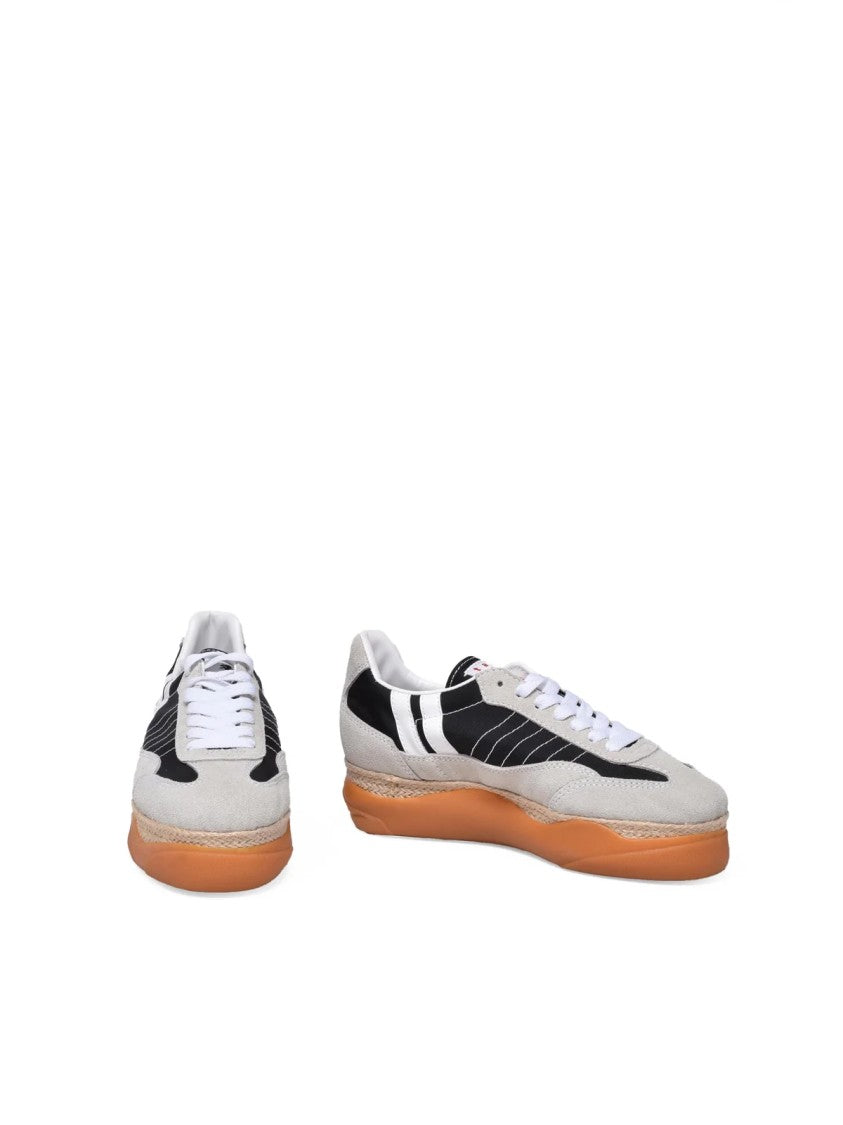 Tao X Patrick Beige Black Suede Panel Rubber Sole Sneakers