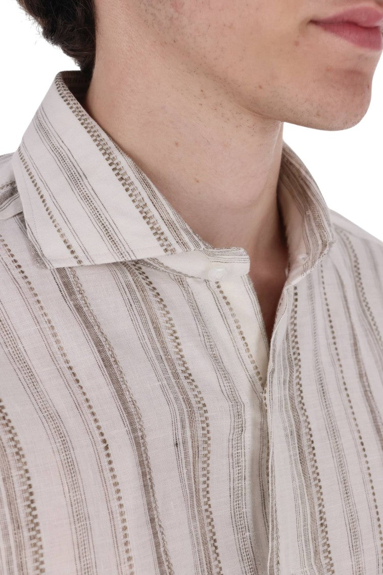 Barba Dandylife Striped Linen Shirt