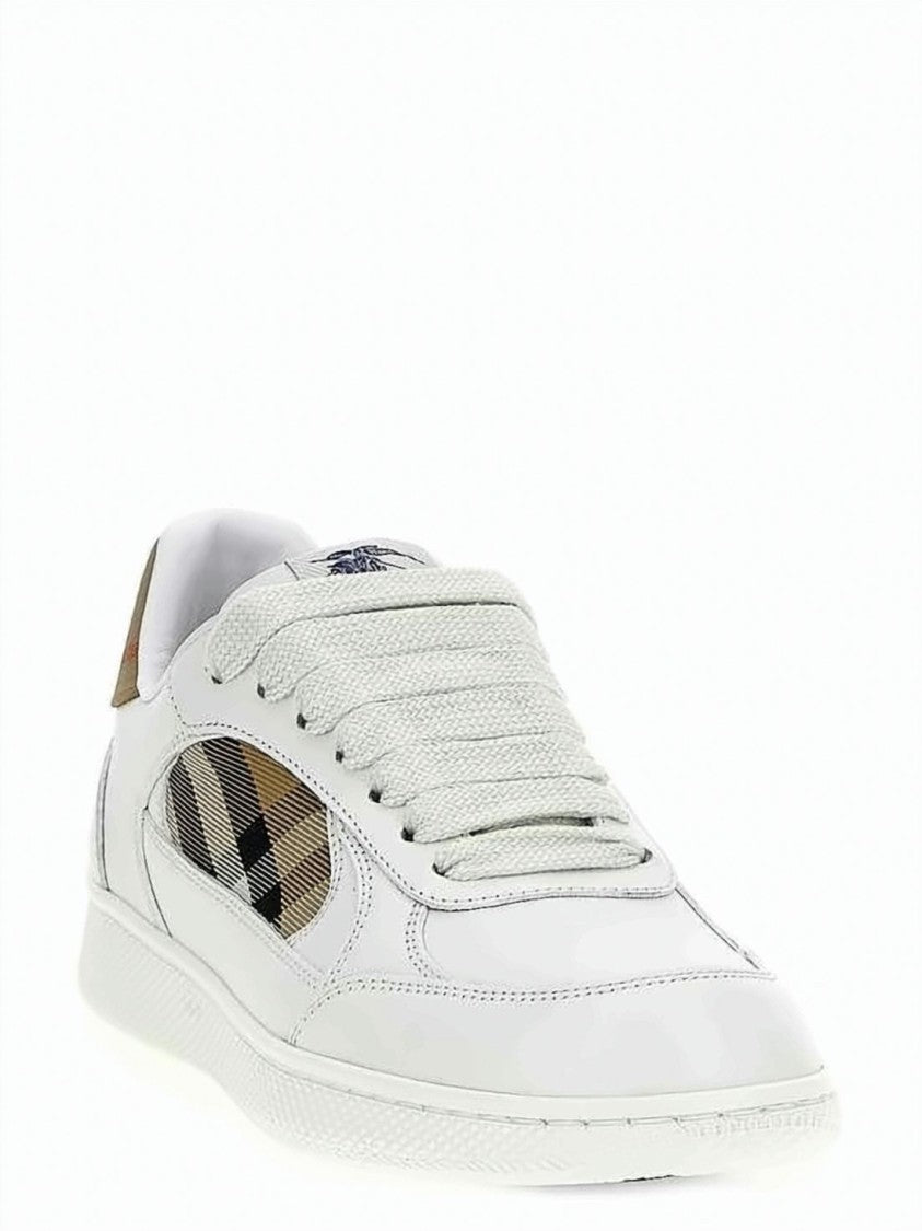 Burberry White Leather Sneakers