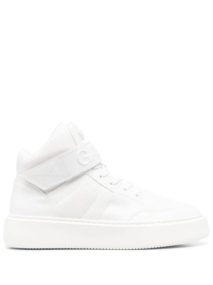 Ganni Touch-Strap High-Top Sneakers