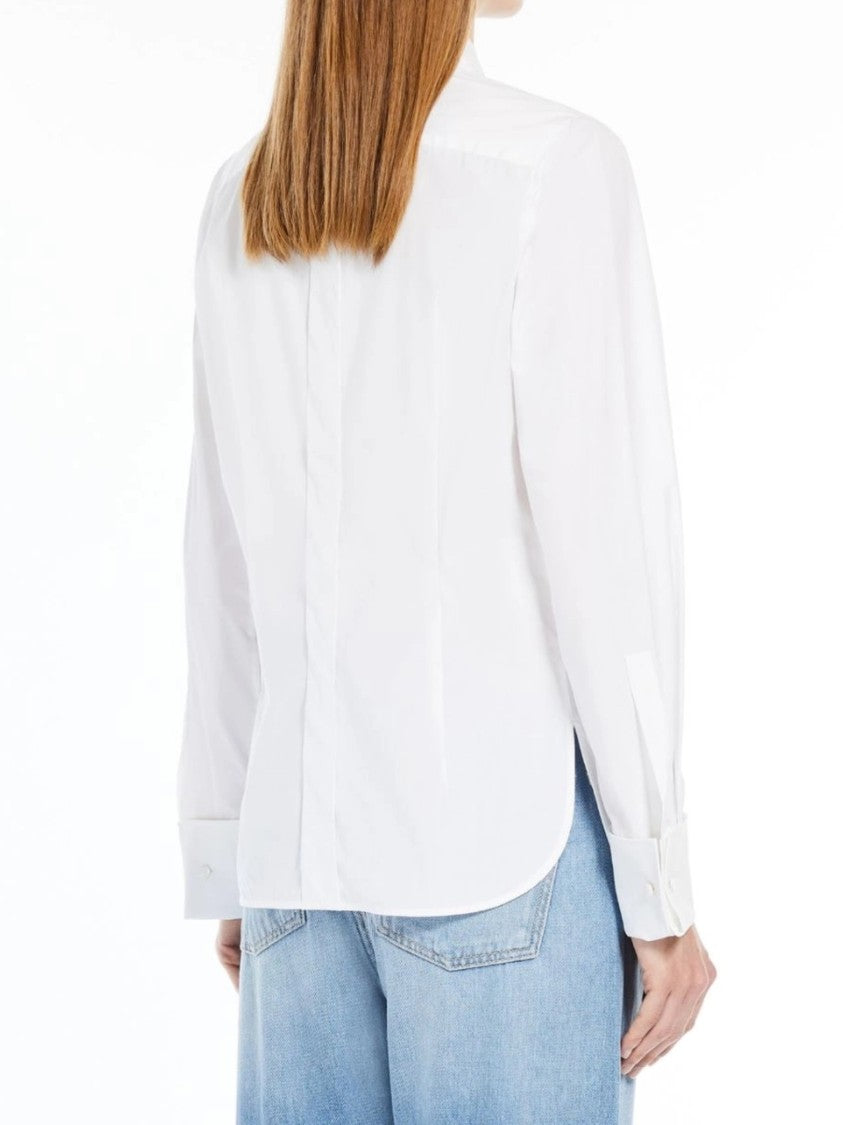 Max Mara White Knut Concealed Placket Button Shirt