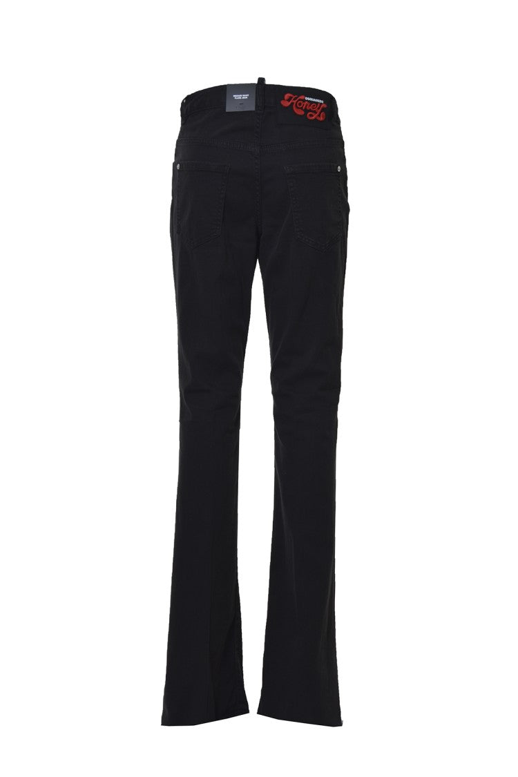 Dsquared2 Denim Medium Waist Flare Jeans Black