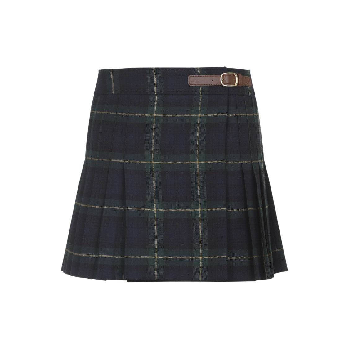 Celine Kilt-Inspired Mini Skirt