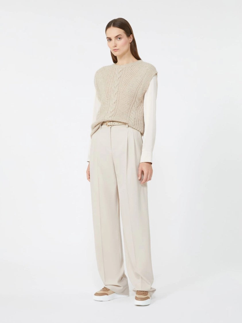 Max Mara Taffy Knitted Vest With Cable Knit Design