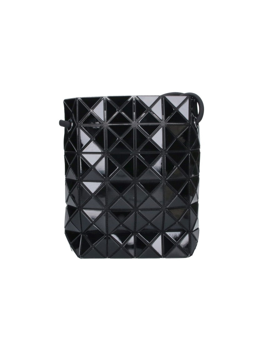 Bao Bao Issey Miyake Black Wring Geometric Pvc Drawstring Bucket Bag