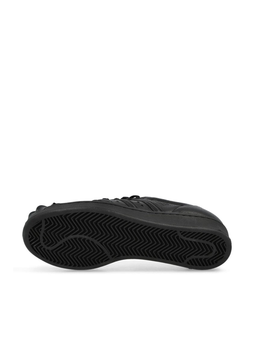 Adidas Core Black Superstar Vintage Leather Sneakers