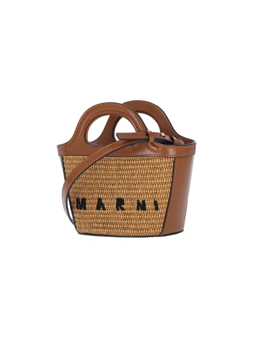 Marni "Tropicalia" Mini Bag, In Brown Leather