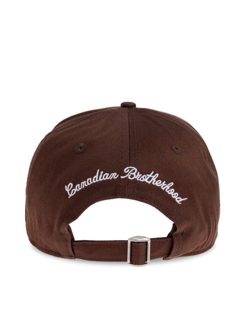 Dsquared2 Brown Embroidered Logo Cotton Baseball Cap